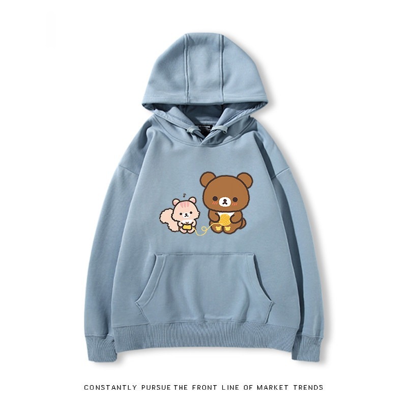 拉拉熊 秋冬新款 親子情侶裝連帽衛衣