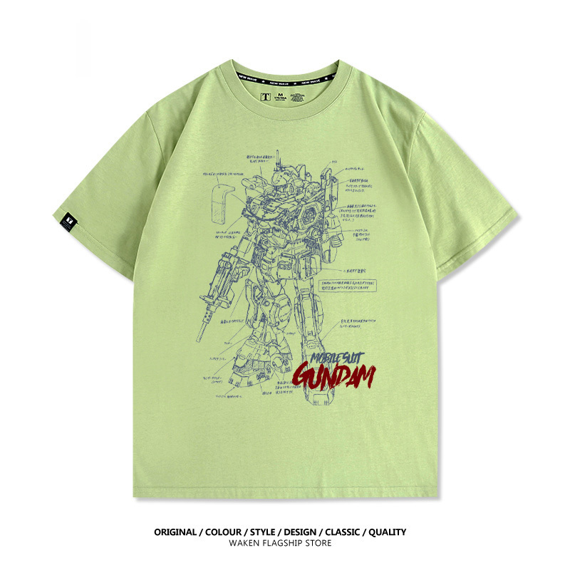 機動戰士鋼彈 印花短袖T恤-CASEZONE
