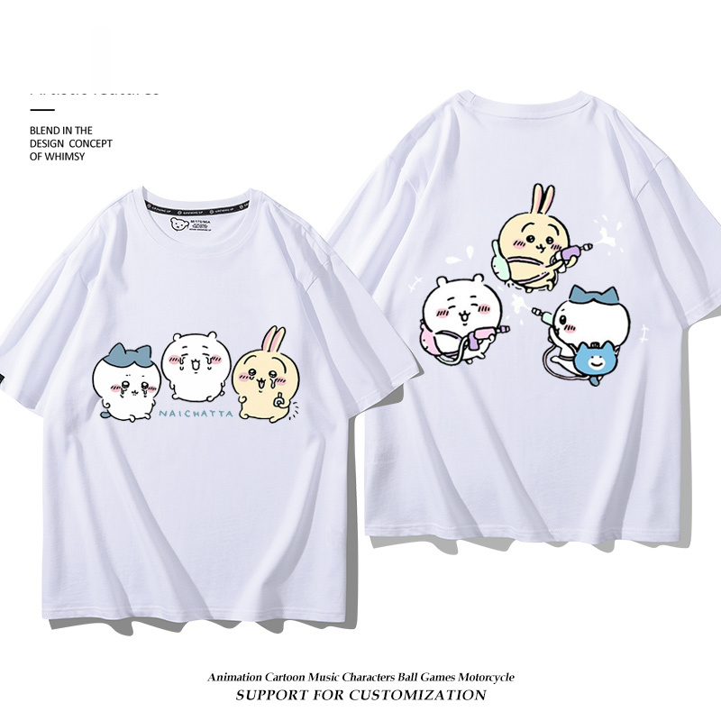 Chiikawa 2025親子情侶男女同款 印花短袖T恤-CASEZONE