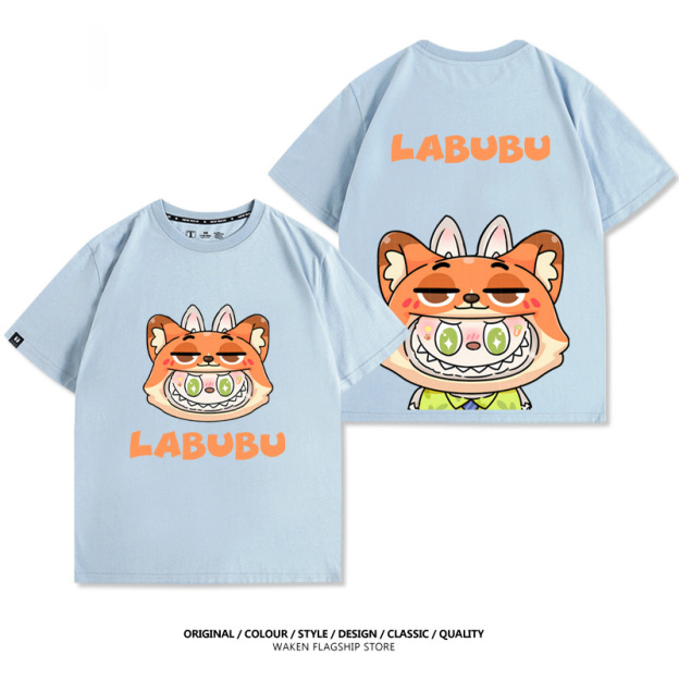 LabubuX瘋狂動物城 印花短袖T恤-CASEZONE