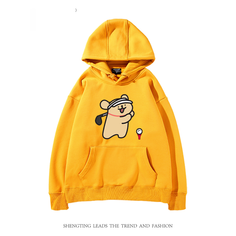 線條小狗新款 親子情侶男女款連帽衛衣-CASEZONE