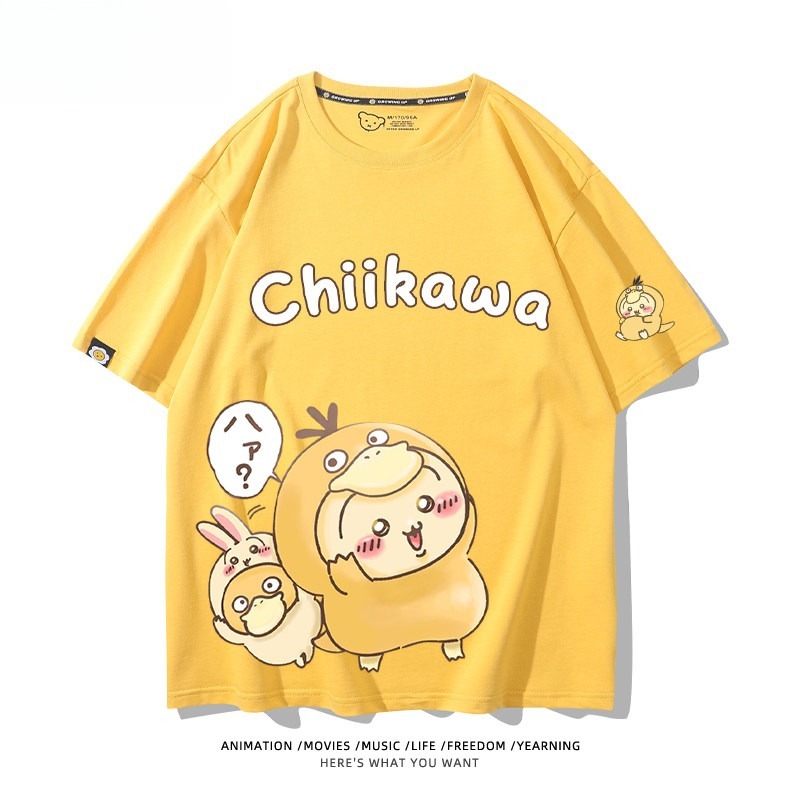 Chiikawa X 寶可夢 2026親子情侶男女同款 印花短袖T恤