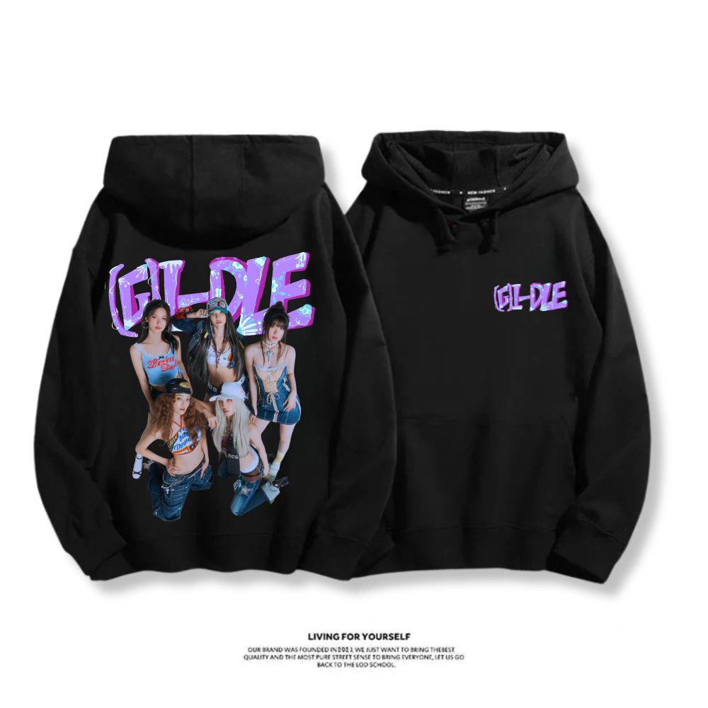 (G)I-DLE 2025秋冬新款 親子情侶男女連帽衛衣