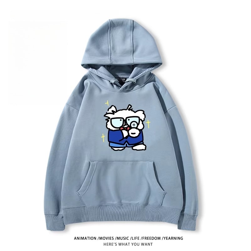 缐條小狗X名偵探柯南新款 親子情侶男女款連帽衛衣