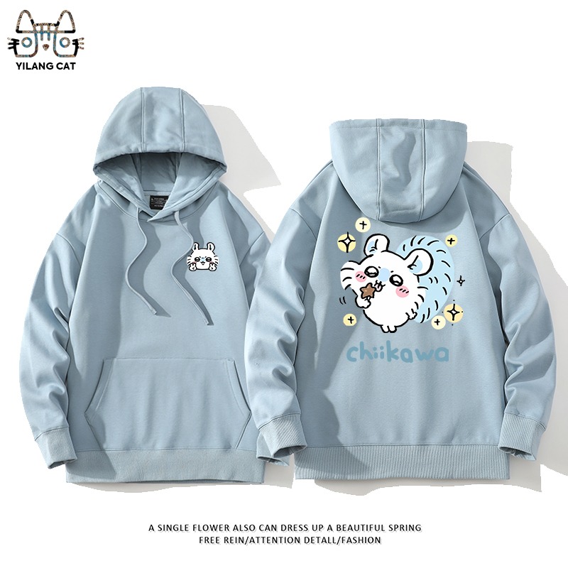 Chiikawa聯名衛衣2025秋冬新款親子情侶裝連帽衛衣