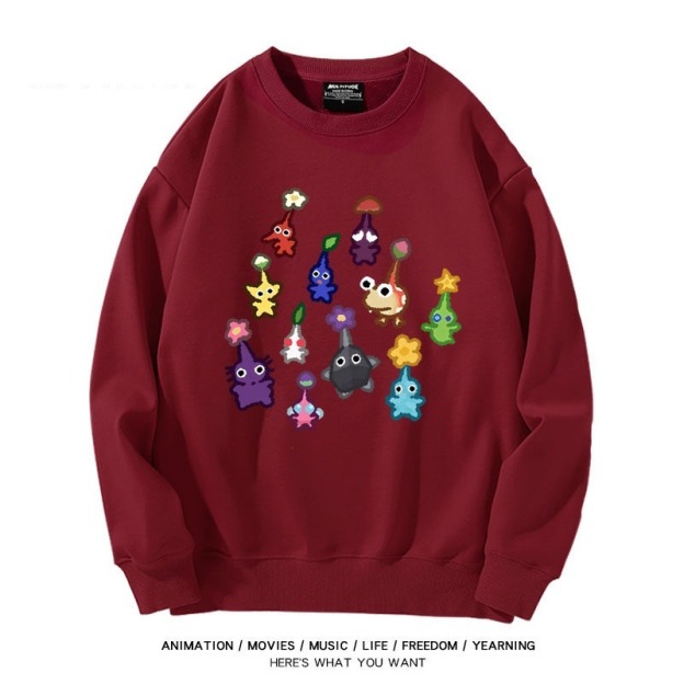 皮克敏PIKMIN4聯名男女同款情侶親子 圓領長袖