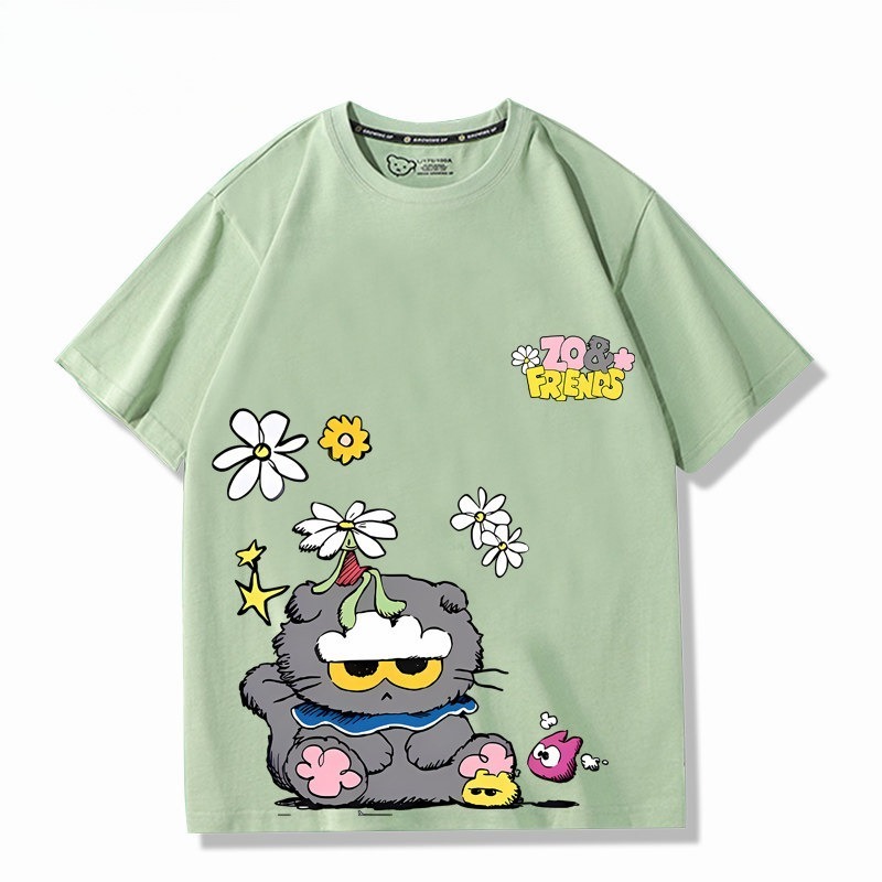 GD權志龍Zoa貓 印花短袖T恤