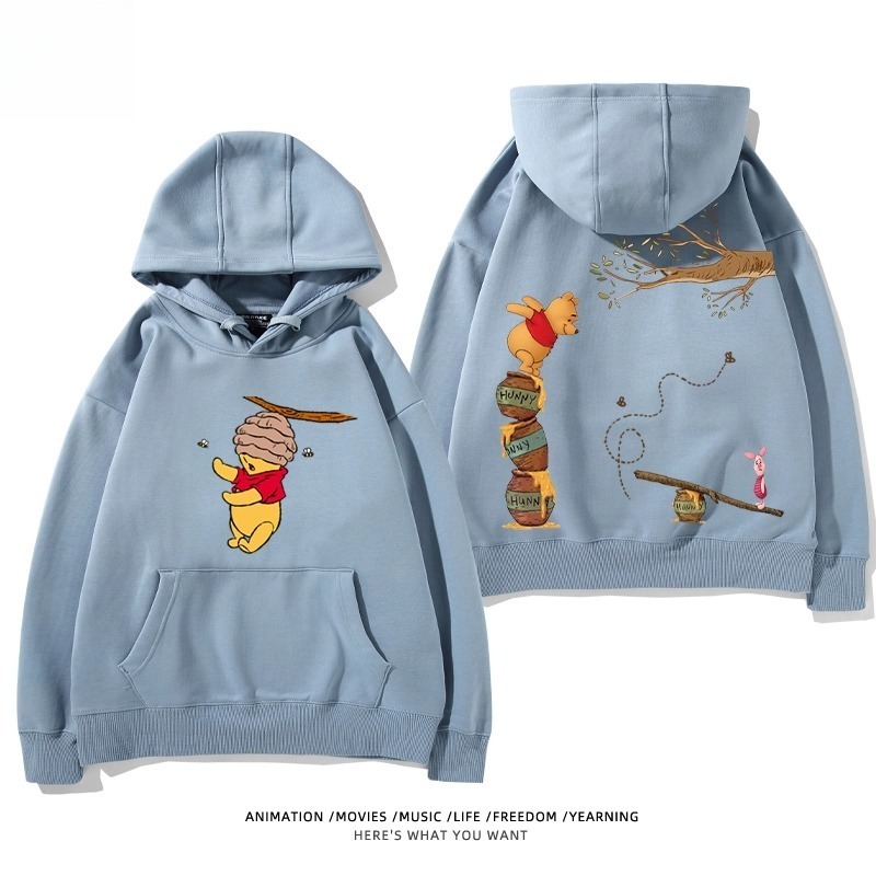 小熊維尼 聯名衛衣2025秋冬新款親子情侶裝連帽衛衣