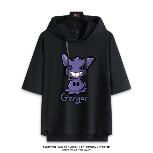 寶可夢新款 親子情侶男女款連帽短袖T恤