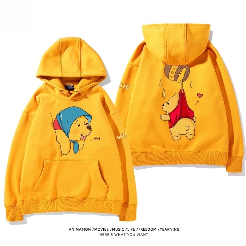 小熊維尼 聯名衛衣2025秋冬新款親子情侶裝連帽衛衣