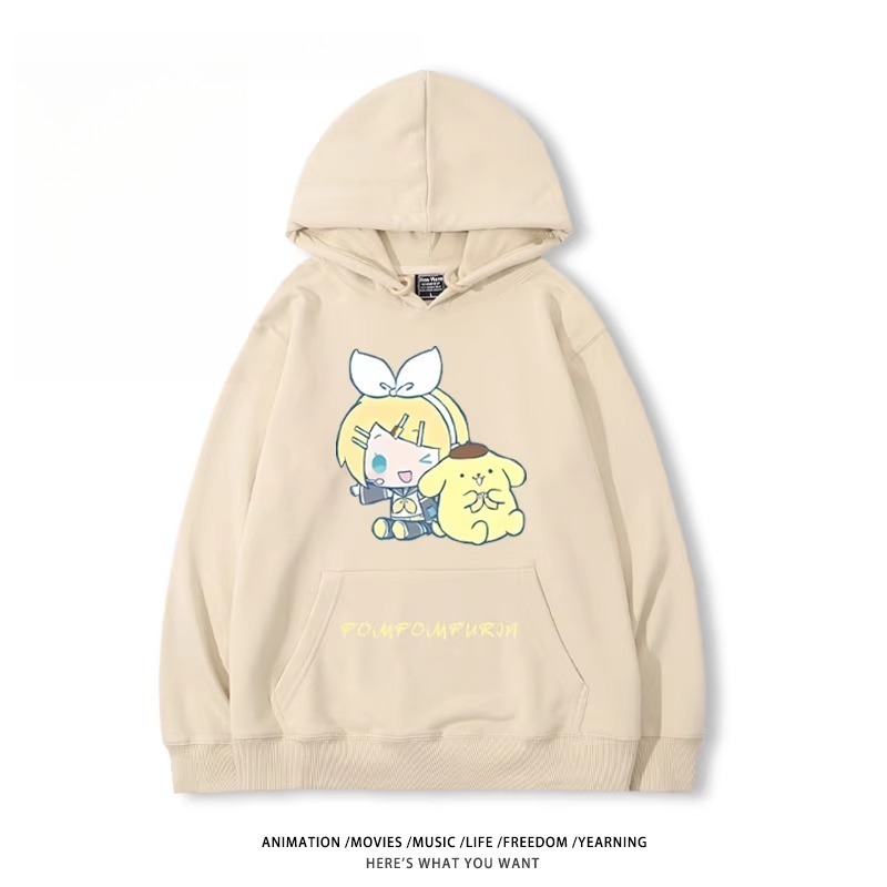 初音未來X三麗鷗新款 親子情侶男女款連帽衛衣