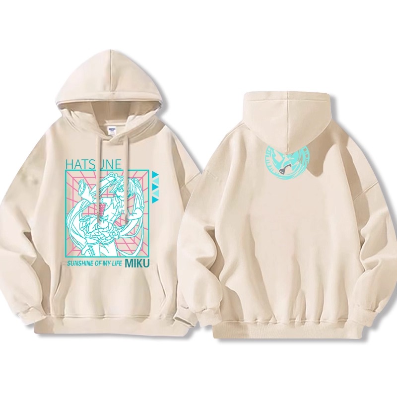 初音未來 聯名衛衣2025秋冬新款 親子情侶裝連帽衛衣