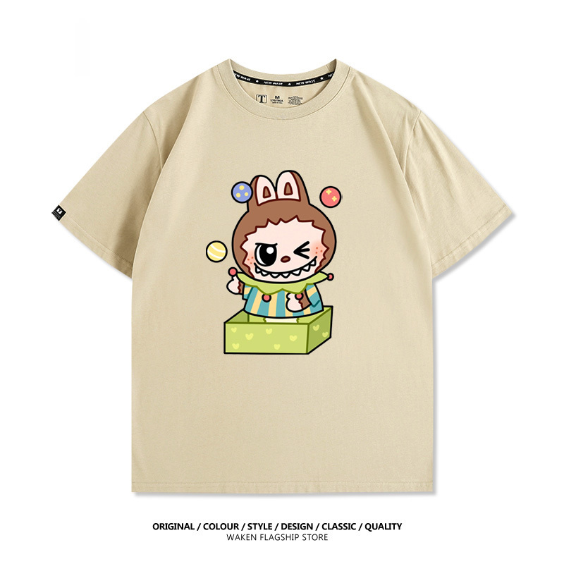 Labubu周邊卡通 印花短袖T恤-CASEZONE
