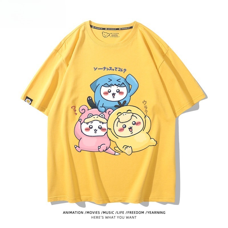 Chiikawa X 寶可夢 2026親子情侶男女同款 印花短袖T恤