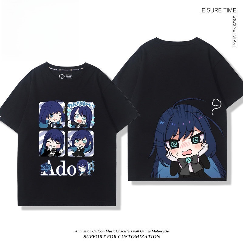 Ado歌手 2026親子情侶男女同款 印花短袖T恤