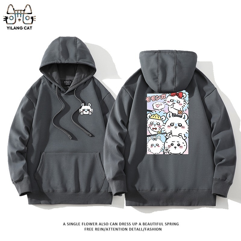 Chiikawa聯名衛衣2025秋冬新款親子情侶裝連帽衛衣