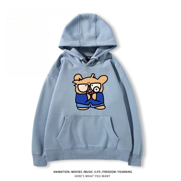 缐條小狗X名偵探柯南新款 親子情侶男女款連帽衛衣