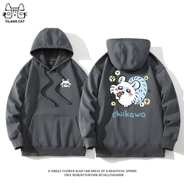 Chiikawa聯名衛衣2025秋冬新款親子情侶裝連帽衛衣