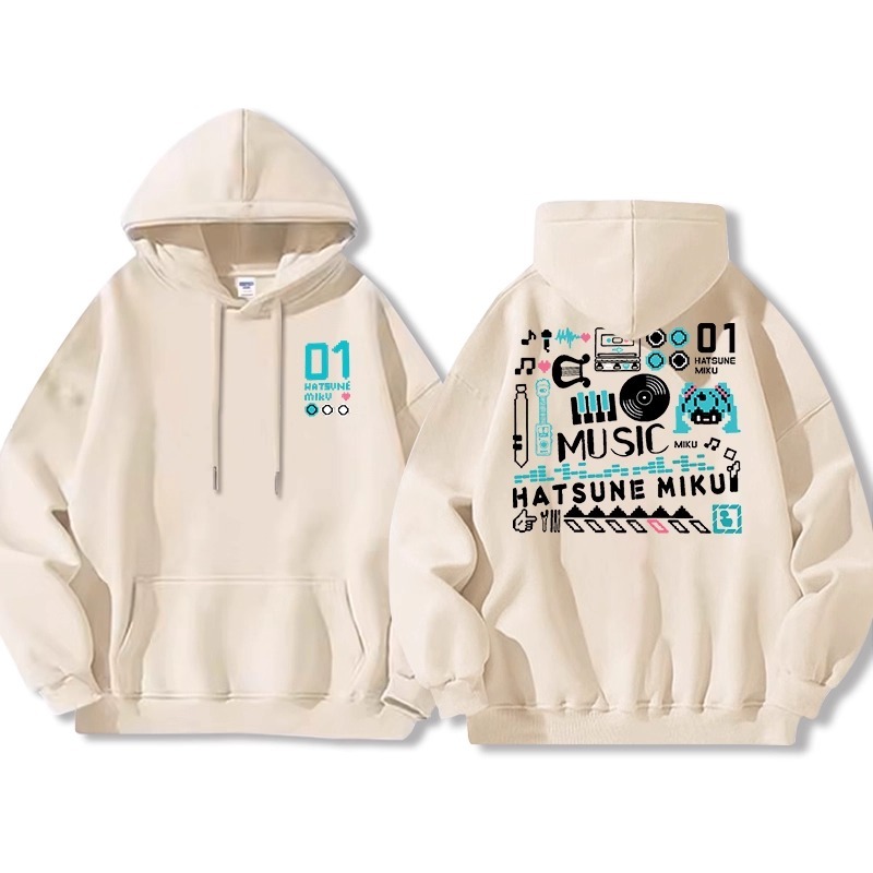 初音未來 聯名衛衣2025秋冬新款 親子情侶裝連帽衛衣