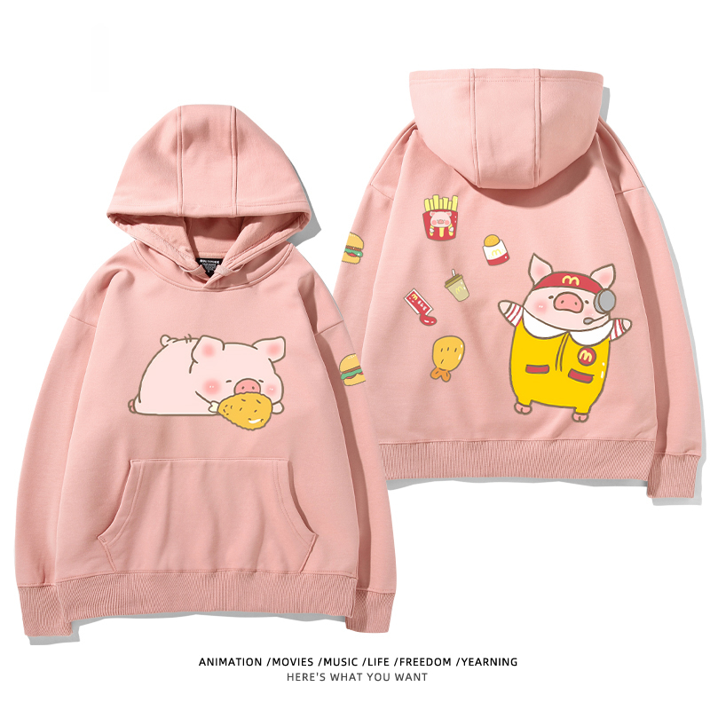 LULU豬新款 親子情侶男女款連帽衛衣-ZUIHANG SHOP