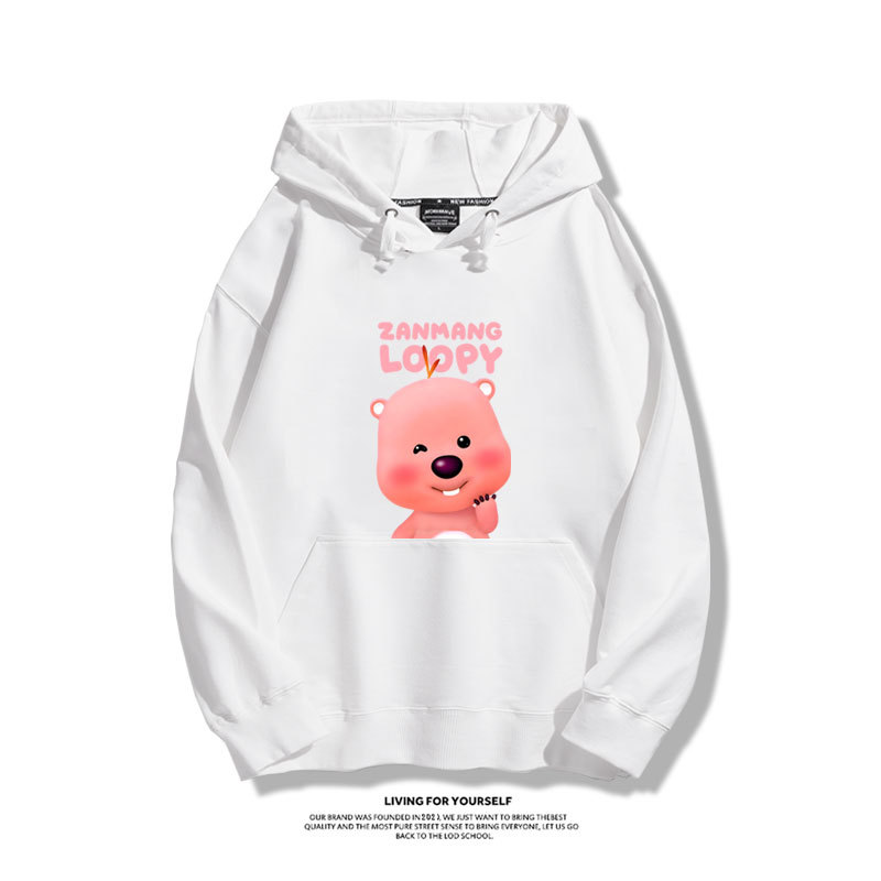 小海狸露比loopy新款 親子情侶男女款連帽衛衣-CASEZONE