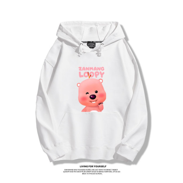 小海狸露比loopy新款 親子情侶男女款連帽衛衣-CASEZONE