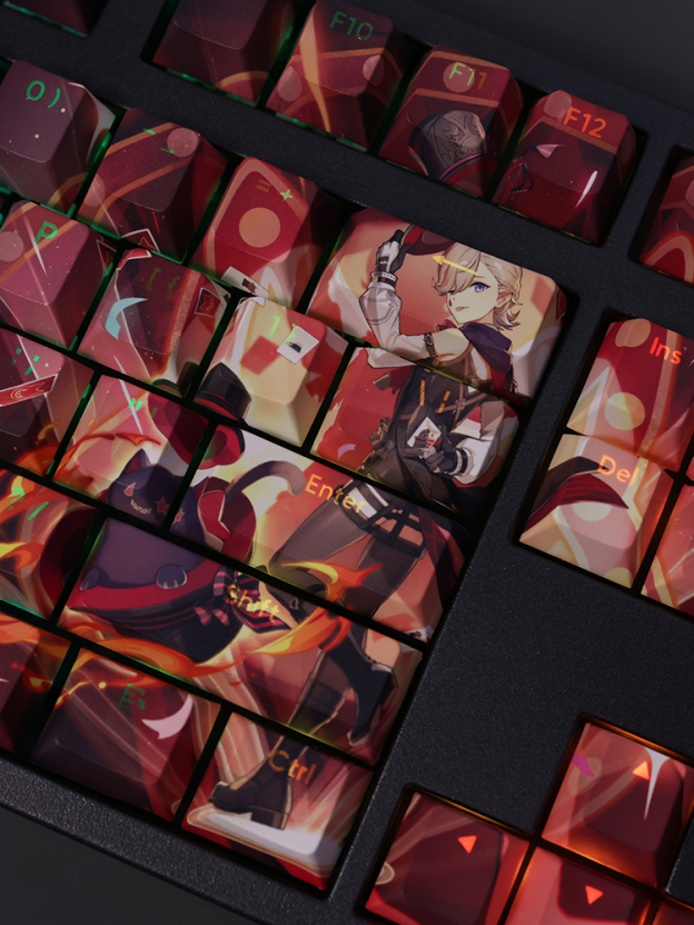 林尼原神透光RGB108鍵標準配列衛星軸鍵帽-CASEZONE