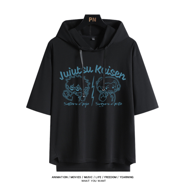 咒術回戰懷玉五條悟夏油傑 連帽短袖T恤