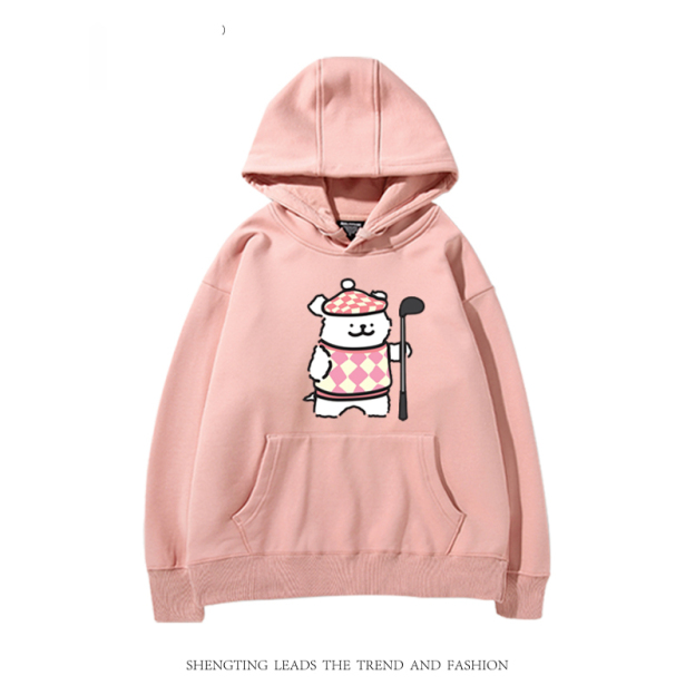 線條小狗新款 親子情侶男女款連帽衛衣-CASEZONE