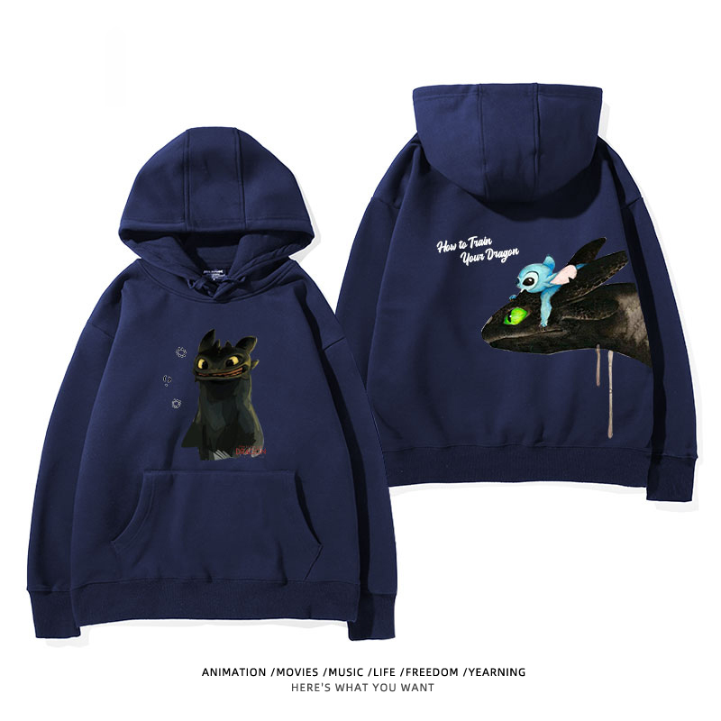 馴龍高手聯名史迪仔新款 親子情侶男女款連帽衛衣-ZUIHANG SHOP