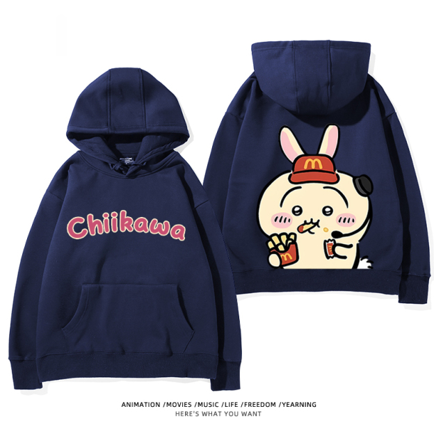 Chiikawa新款 親子情侶男女款連帽衛衣-CASEZONE
