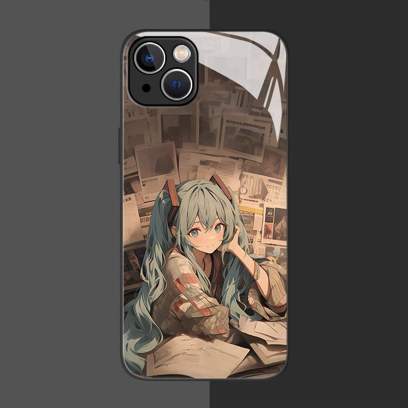 初音未來新款高清全包防摔玻璃殼-CASEZONE