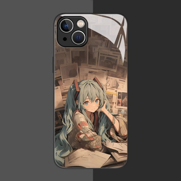 初音未來新款高清全包防摔玻璃殼-CASEZONE