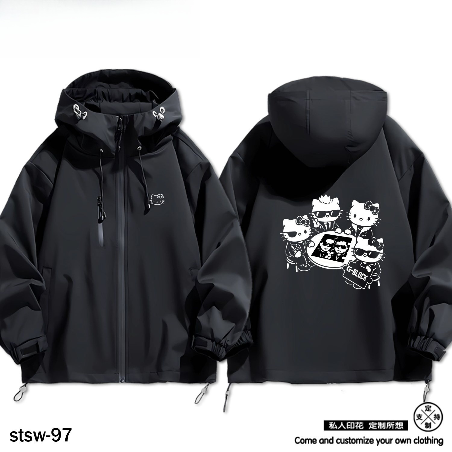 HelloKitty周邊 男女同款秋冬衝鋒衣