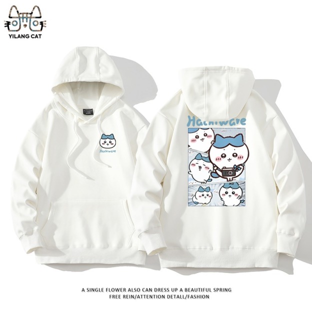 Chiikawa聯名衛衣2025秋冬新款親子情侶裝連帽衛衣