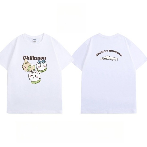 Chiikawa吉伊卡哇 人魚島的秘密 印花短袖T恤