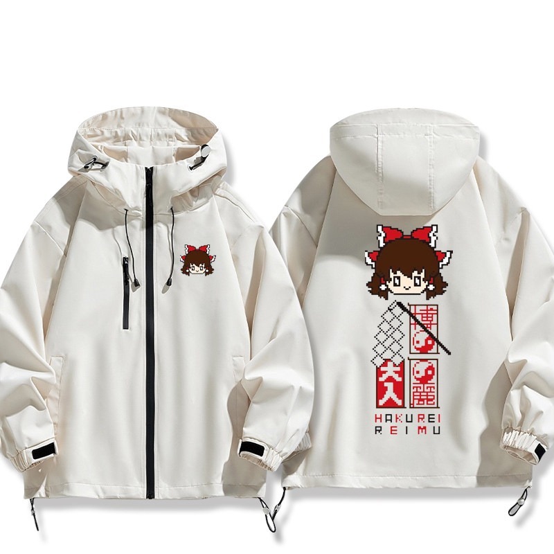 東方project博麗靈夢周邊 男女同款秋冬衝鋒衣