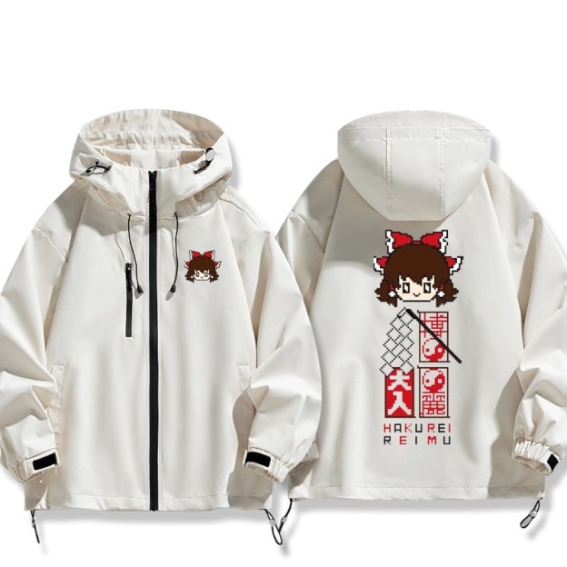 東方project博麗靈夢周邊 男女同款秋冬衝鋒衣