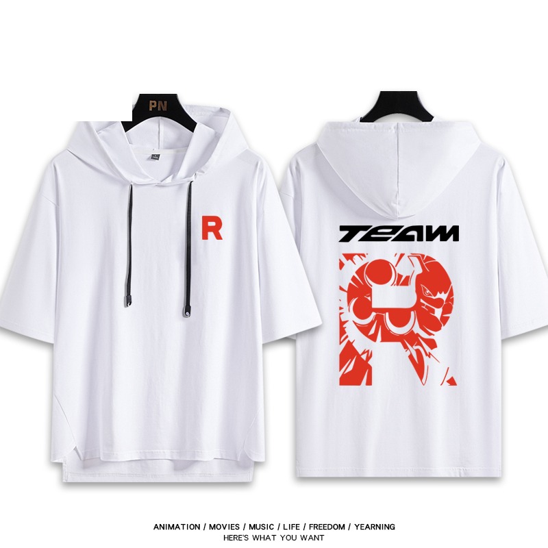 寶可夢新款 親子情侶男女款連帽短袖T恤