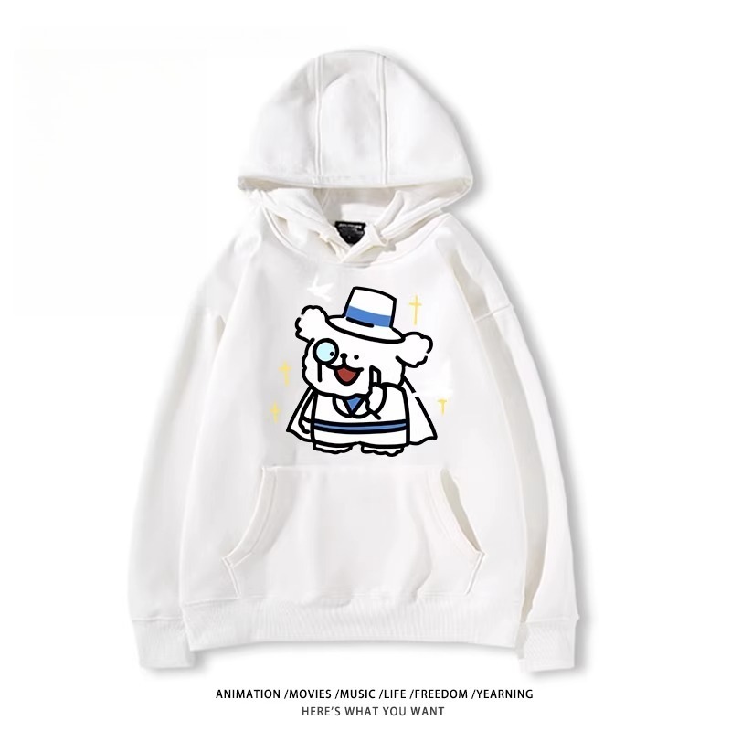 缐條小狗X名偵探柯南新款 親子情侶男女款連帽衛衣