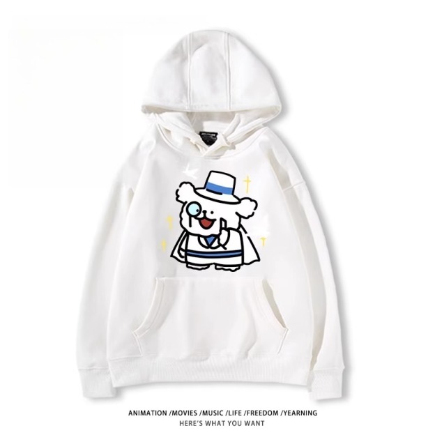 缐條小狗X名偵探柯南新款 親子情侶男女款連帽衛衣