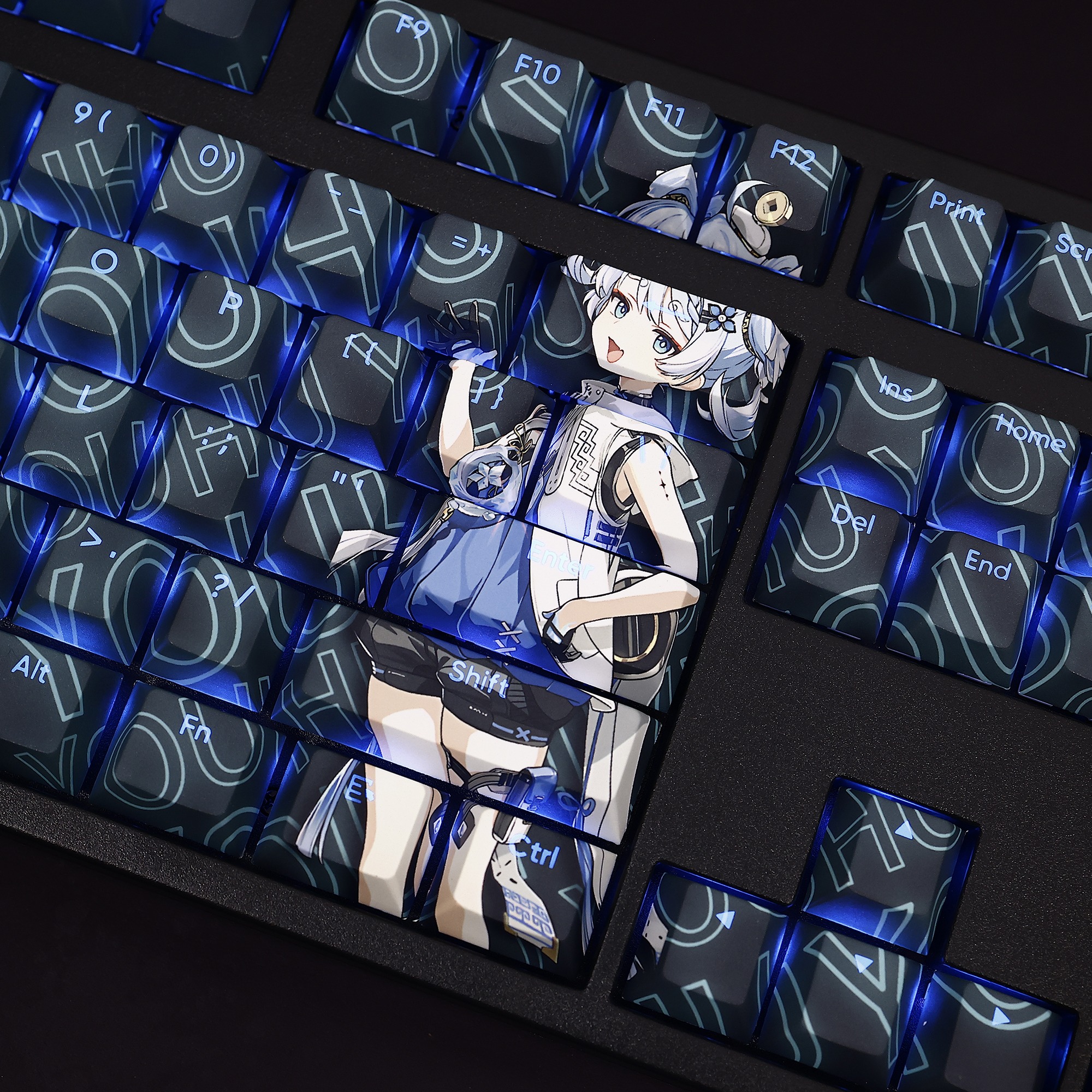 釉湖透光RGB108鍵標準配列衛星軸鍵帽-CASEZONE