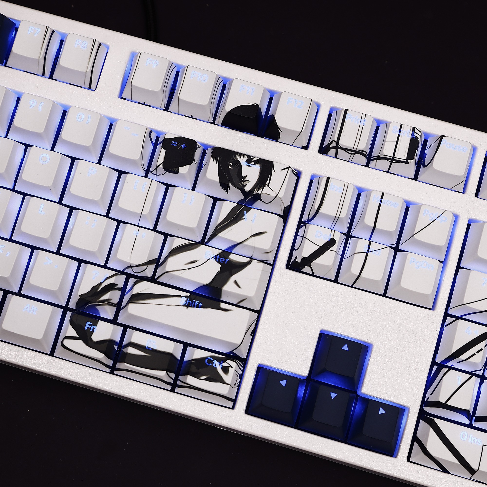 攻殻機動隊透光RGB108鍵標準配列衛星軸鍵帽-CASEZONE