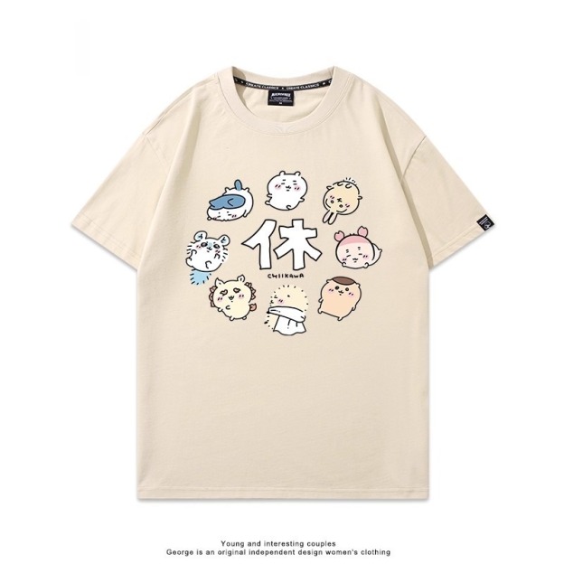 Chiikawa 2025親子情侶男女同款 印花短袖T恤-CASEZONE