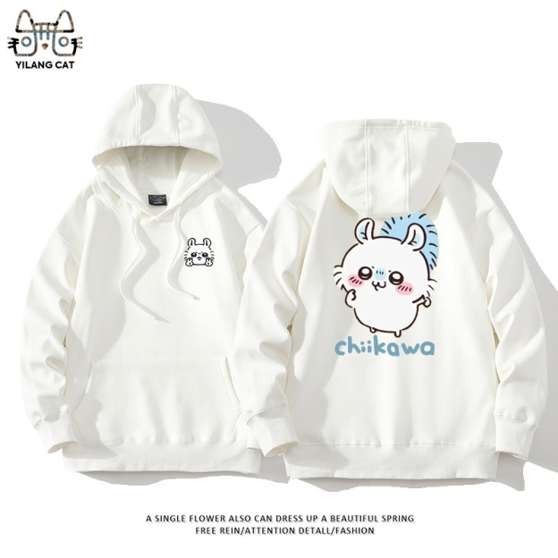 Chiikawa聯名衛衣2025秋冬新款親子情侶裝連帽衛衣