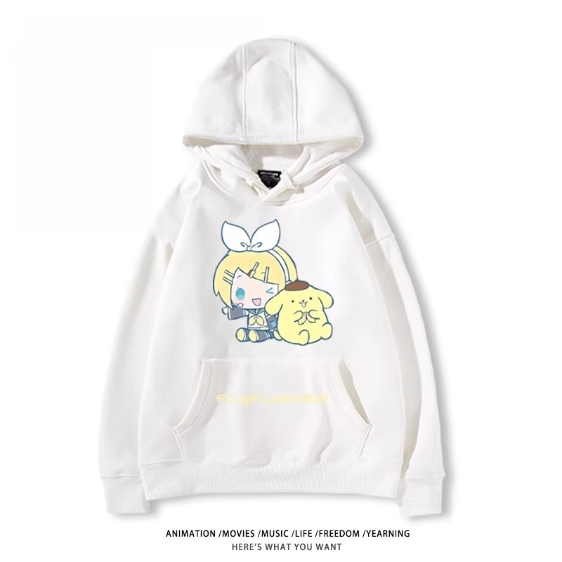 初音未來X三麗鷗新款 親子情侶男女款連帽衛衣