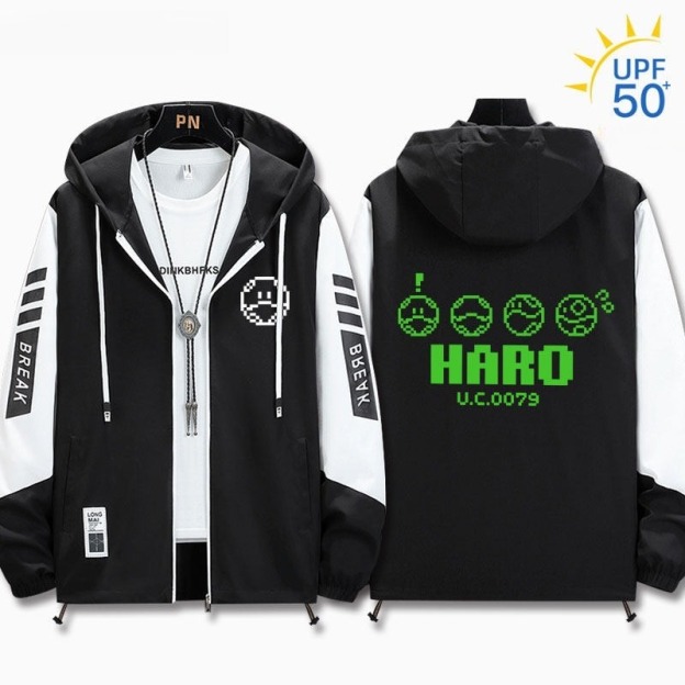 萬代 STRICT-G 機動戰士鋼彈 輕薄透氣拉鏈防曬衣外套