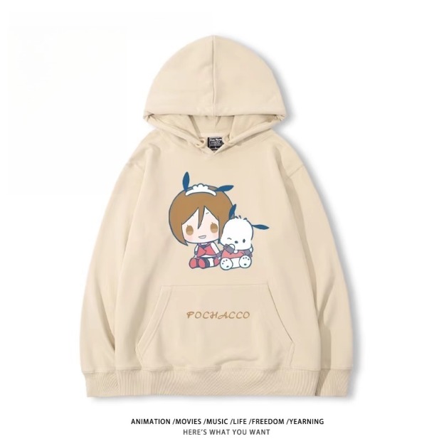 初音未來X三麗鷗新款 親子情侶男女款連帽衛衣