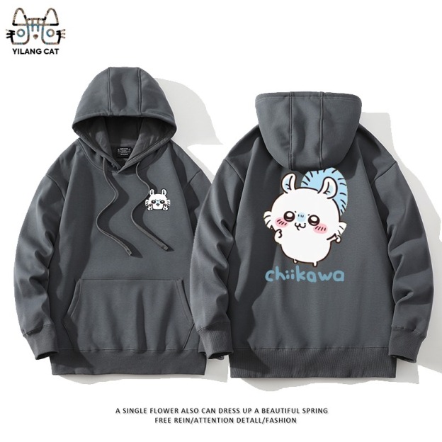 Chiikawa聯名衛衣2025秋冬新款親子情侶裝連帽衛衣