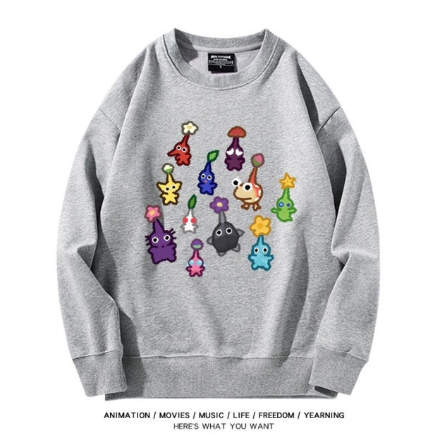 皮克敏PIKMIN4聯名男女同款情侶親子 圓領長袖